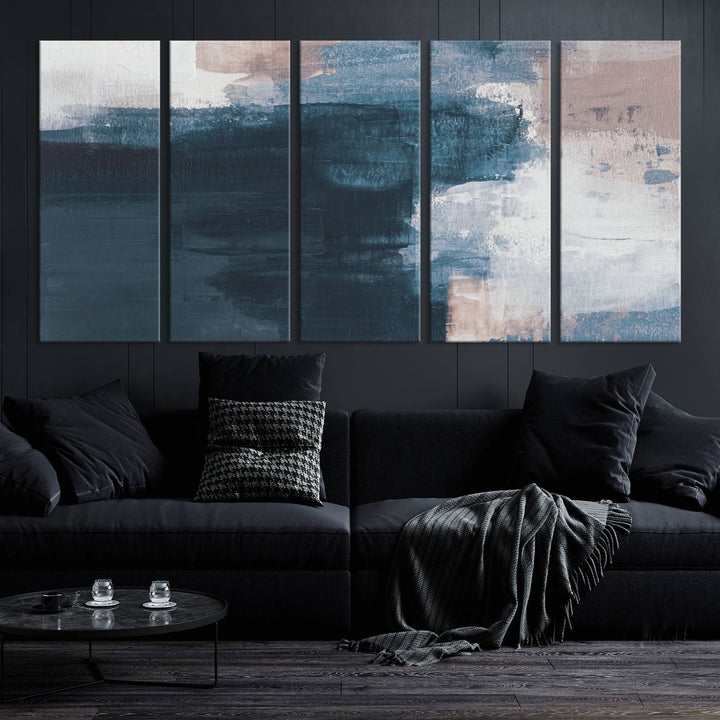 Abstract Brush Strokes Canvas Wall Art