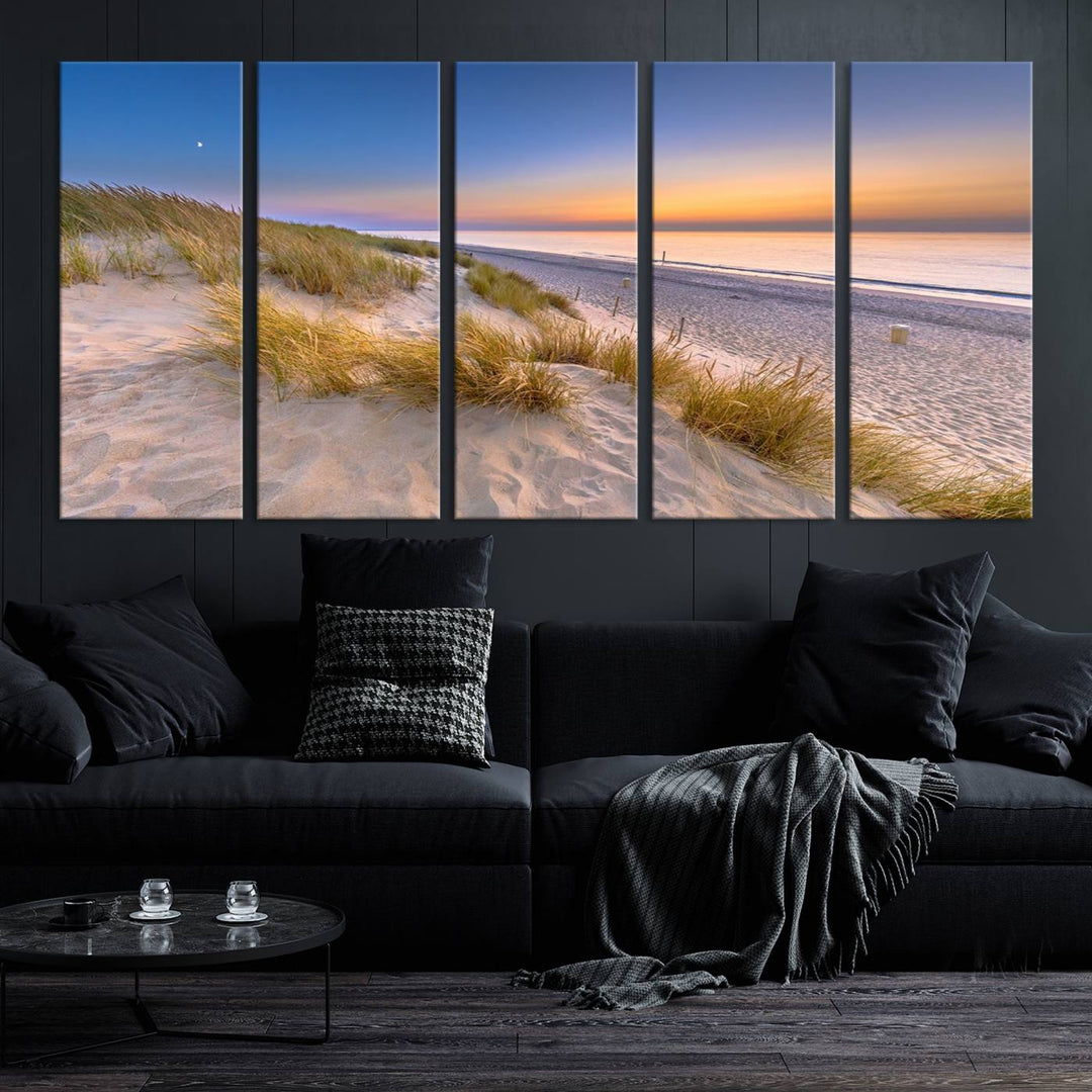 Sunrise On The Beach Wall Art Canvas Print