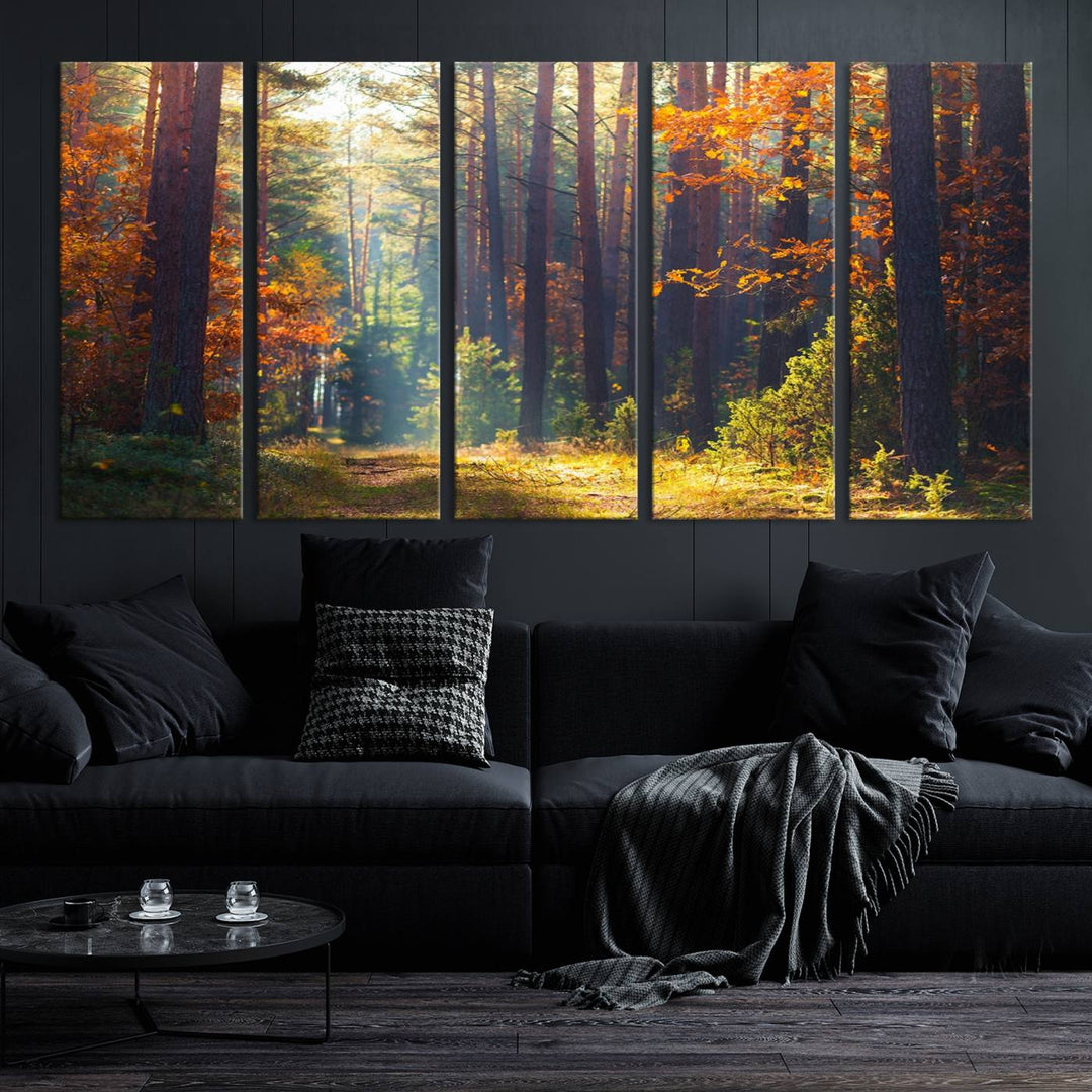 Forêt Sunshine Wall Art Impression sur toile