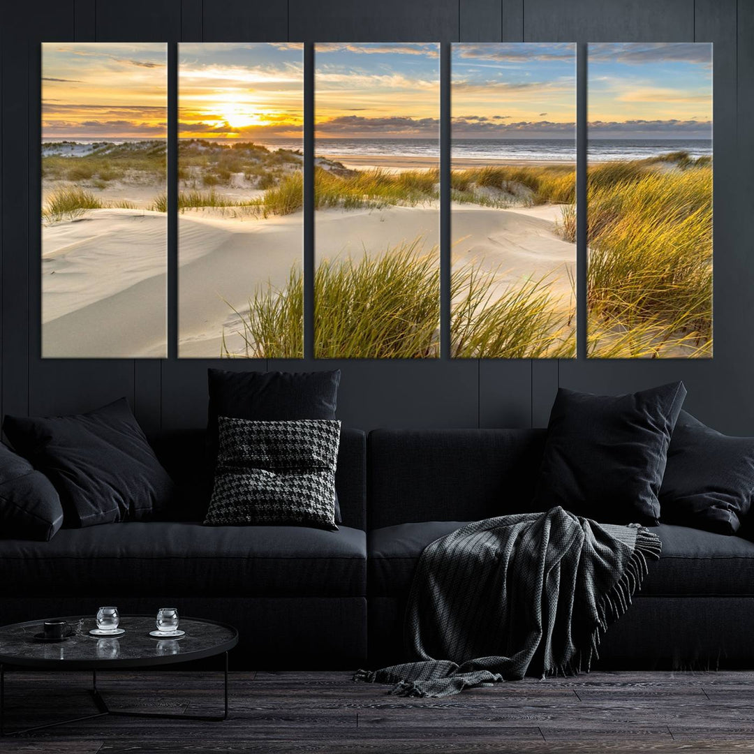 Sunrise on The Beach Wall Art Canvas Print