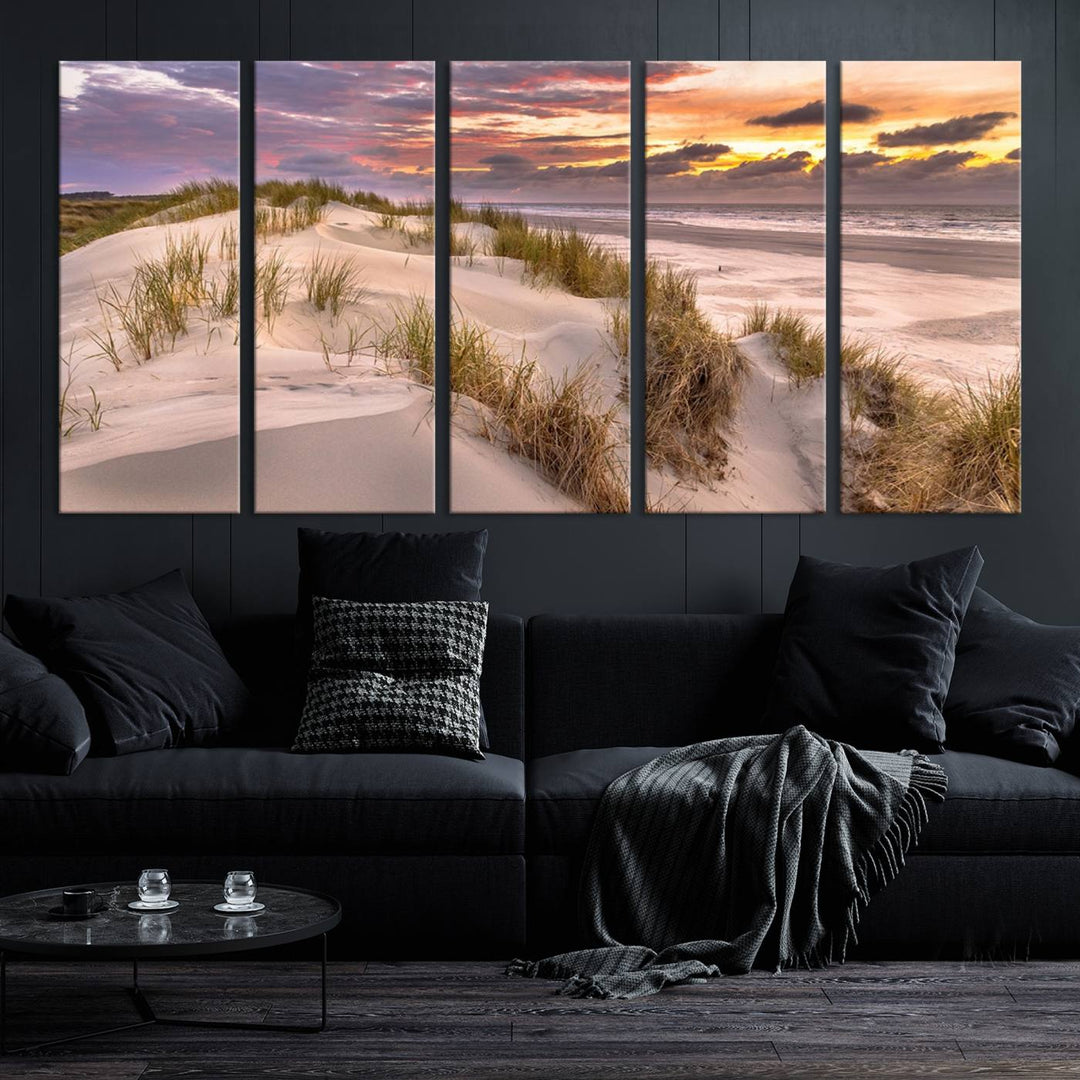 Sunrise On The Beach Wall Art Canvas Print