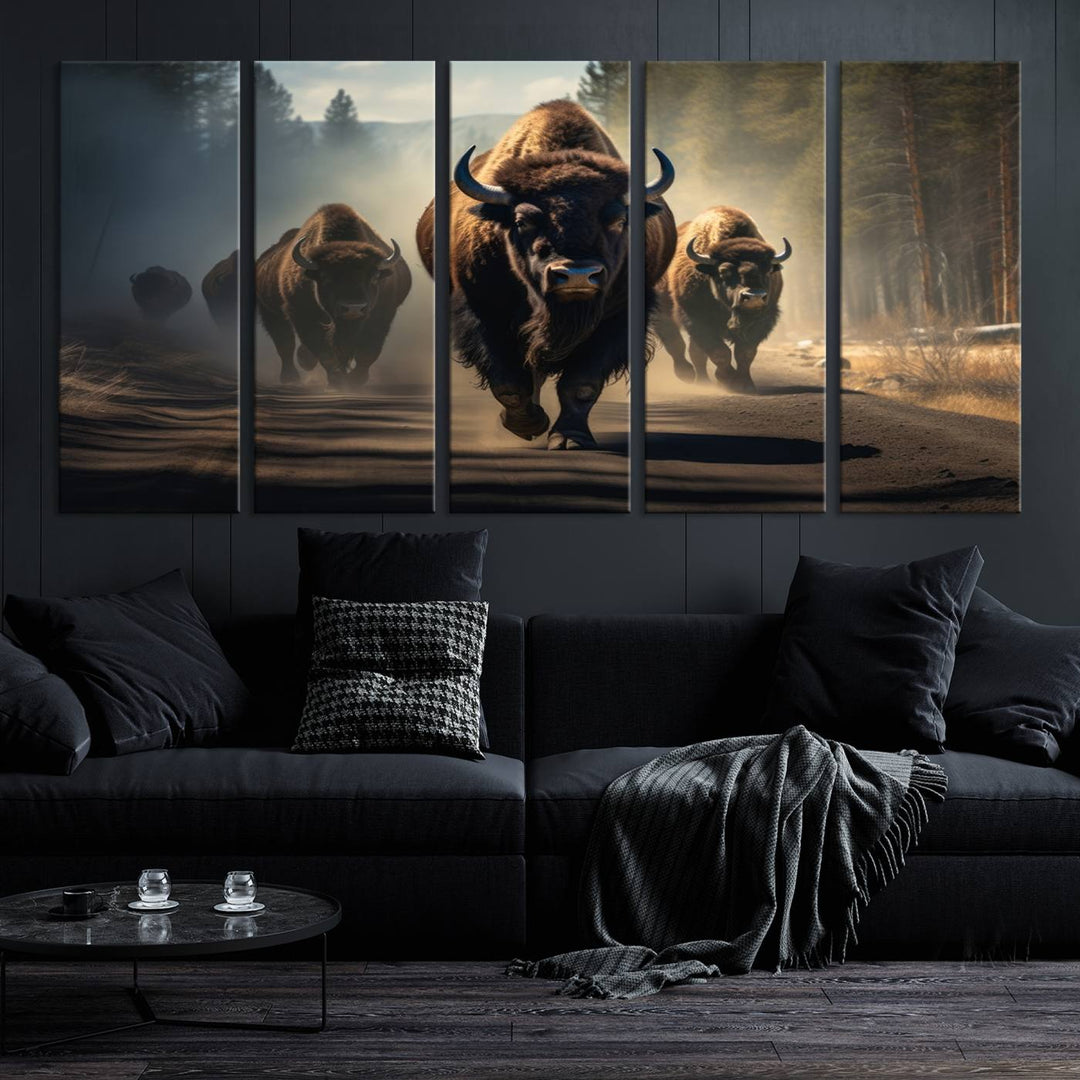 Buffalo Wall Art Canvas Print, Bison Wall Art Canvas Print