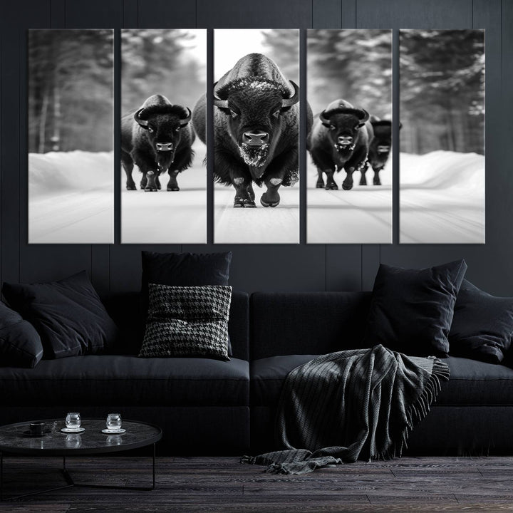 Buffalo Wall Art Canvas Print, Bison Wall Art Canvas Print