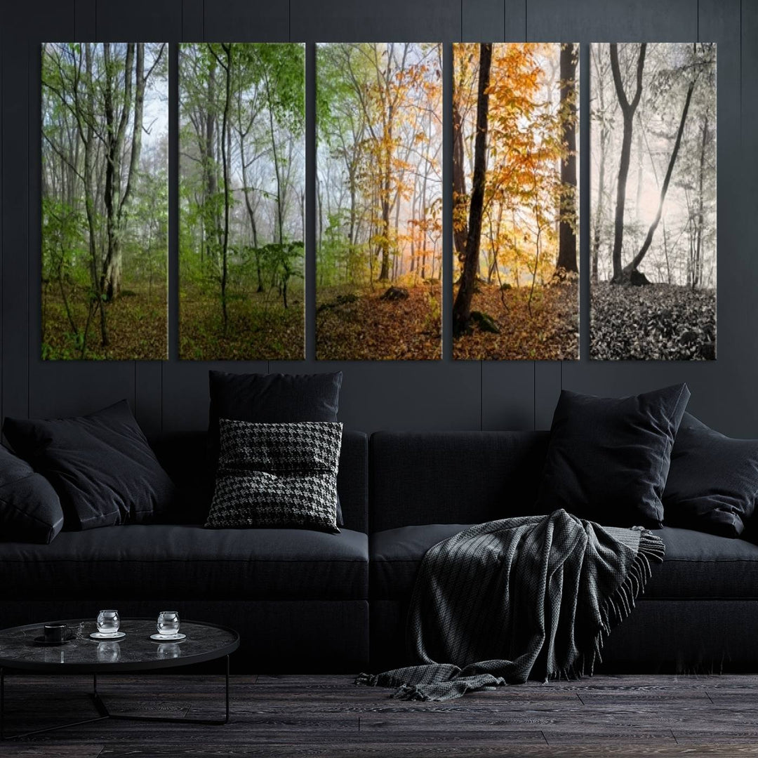 Wall Art Canvas Four Season Forest Wall Art