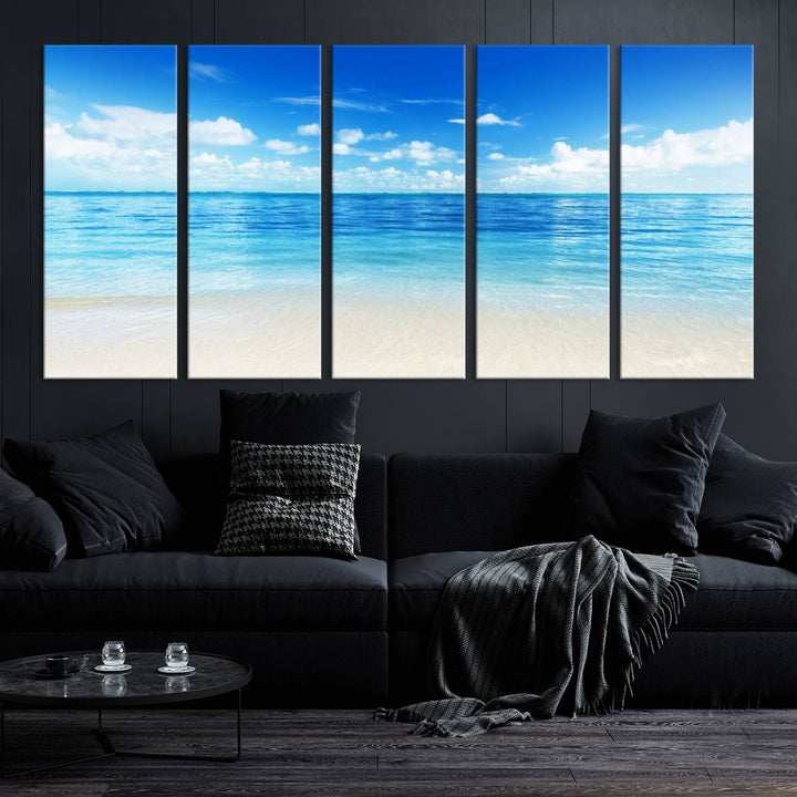 Ocean and Beach Artwork Canvas Print Wall Art