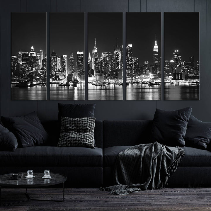 Wall Art NEW YORK Canvas Prints Black and White New York City Skyscrapers