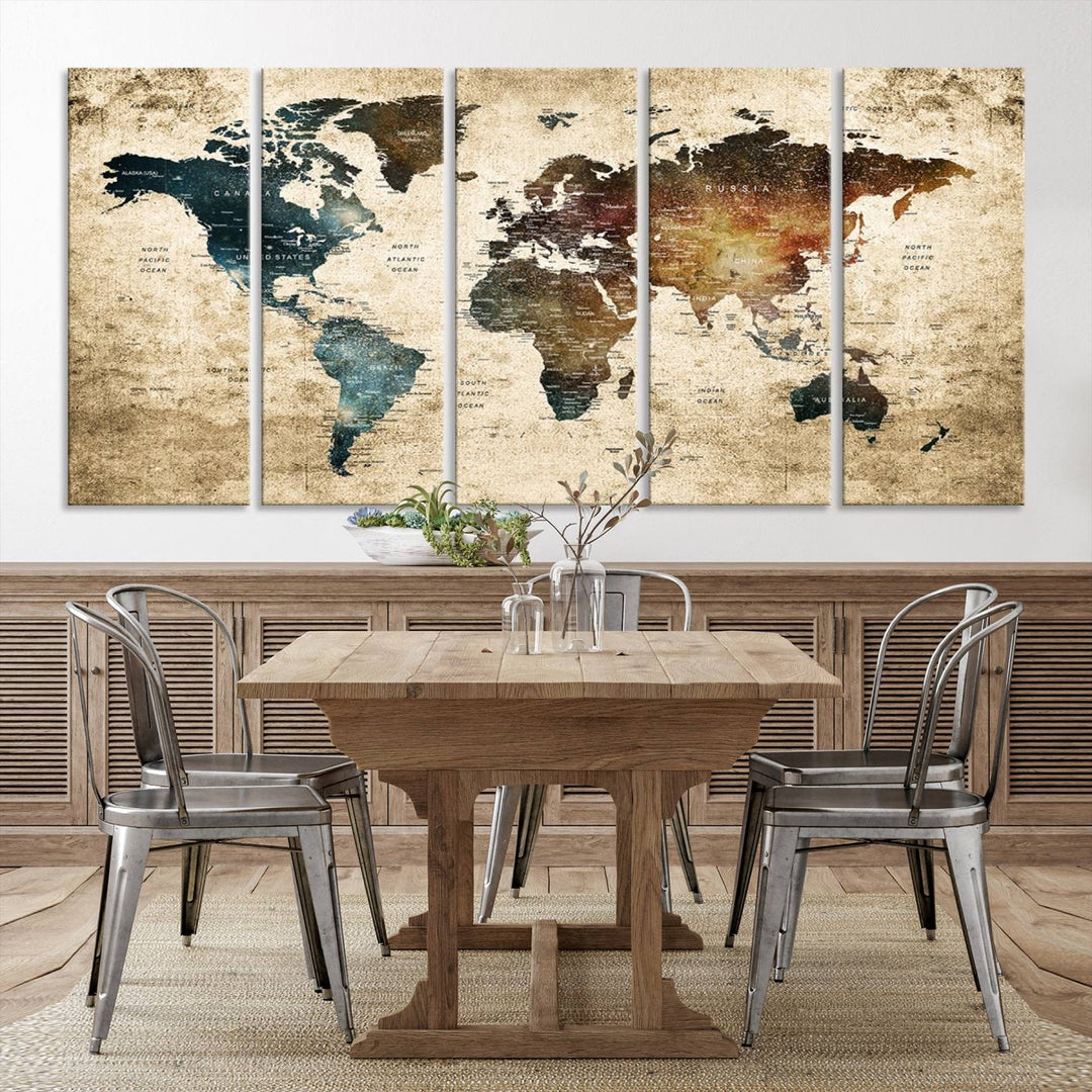 World Map Canvas Print