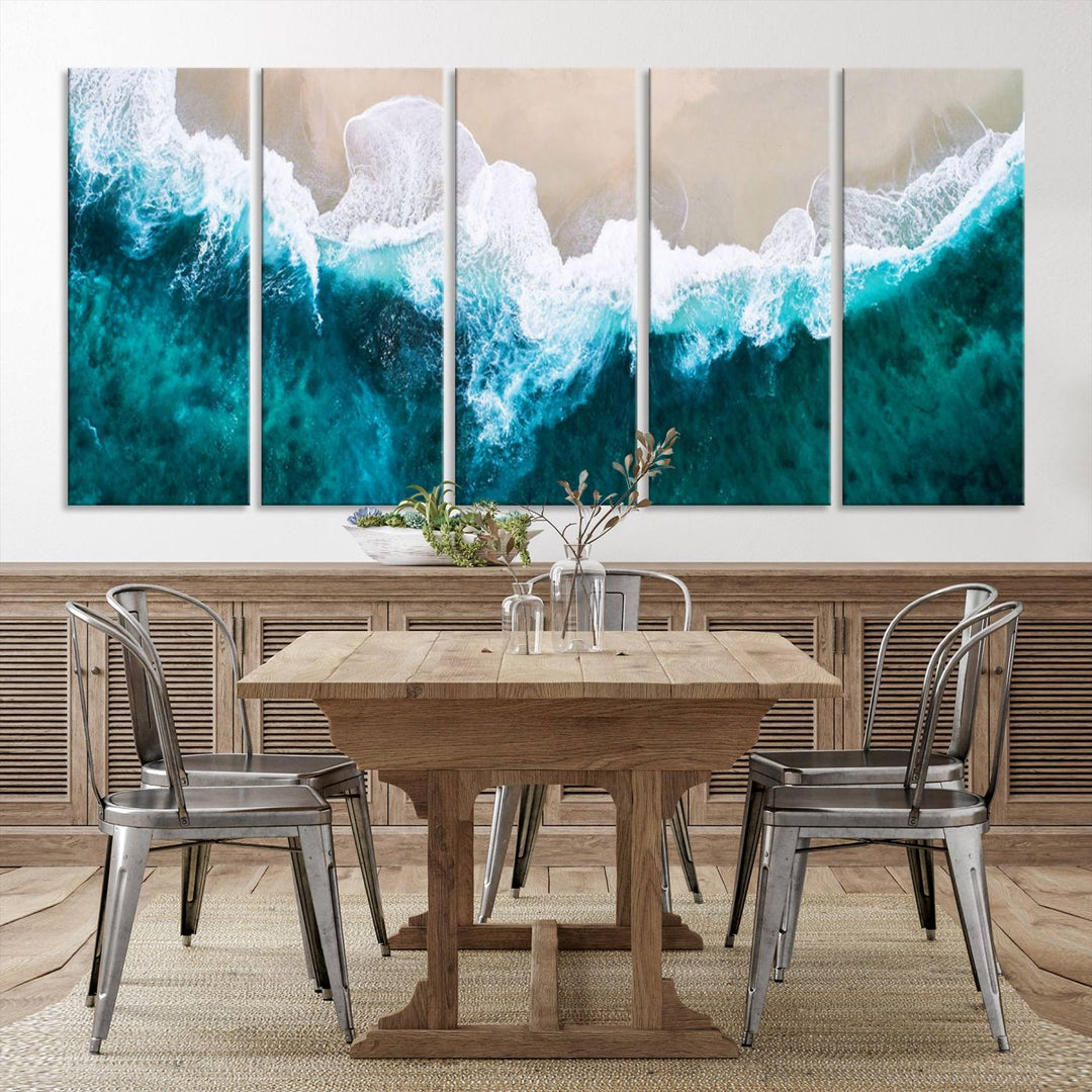 Mind-Blowing Aerial Beach Canvas Wall Art Print