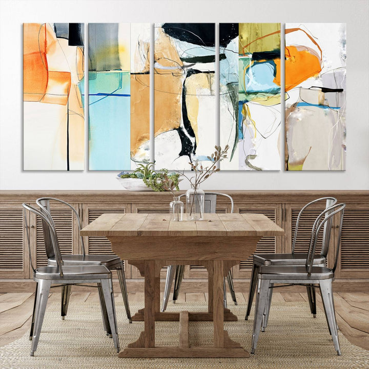 Contemporary Abstract Canvas Wall Art Print Abstract