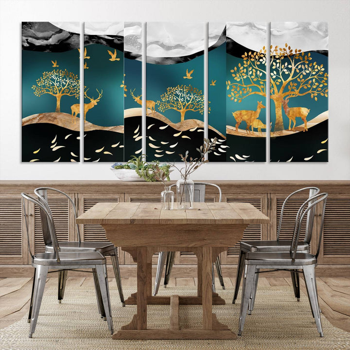 Marvellous Deer Abstract Canvas Print