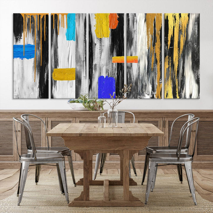 Colorful Abstract Painting Canvas Wall Art