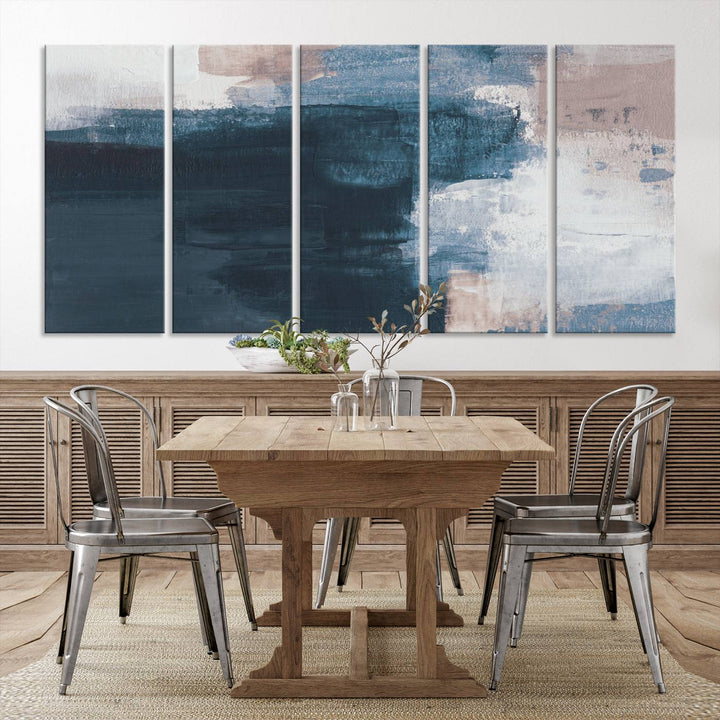 Abstract Brush Strokes Canvas Wall Art