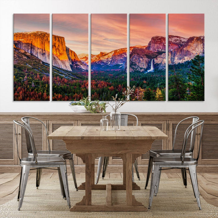 Impression sur toile murale du parc national El Capitan Yosemite