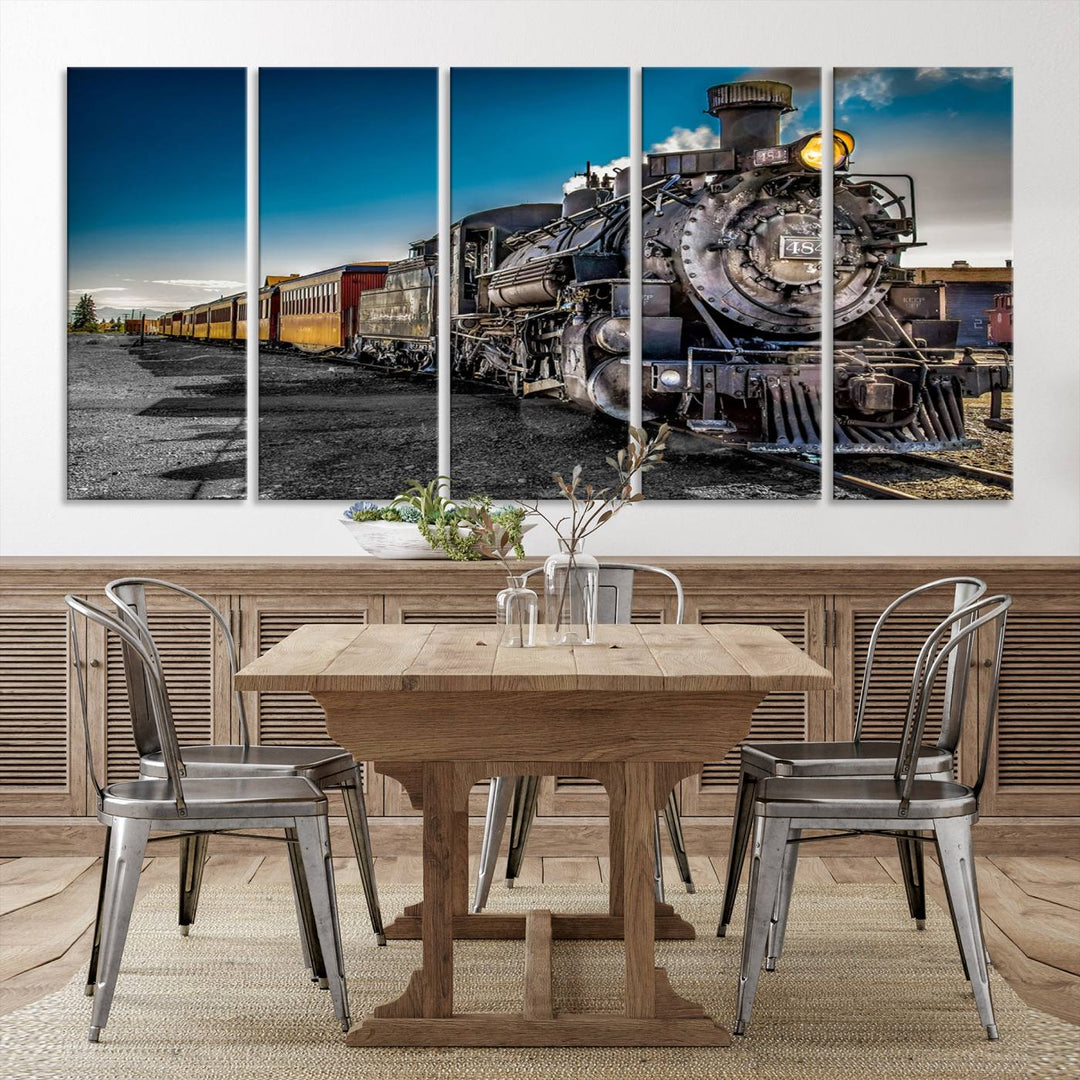 Art mural de train Impression sur toile