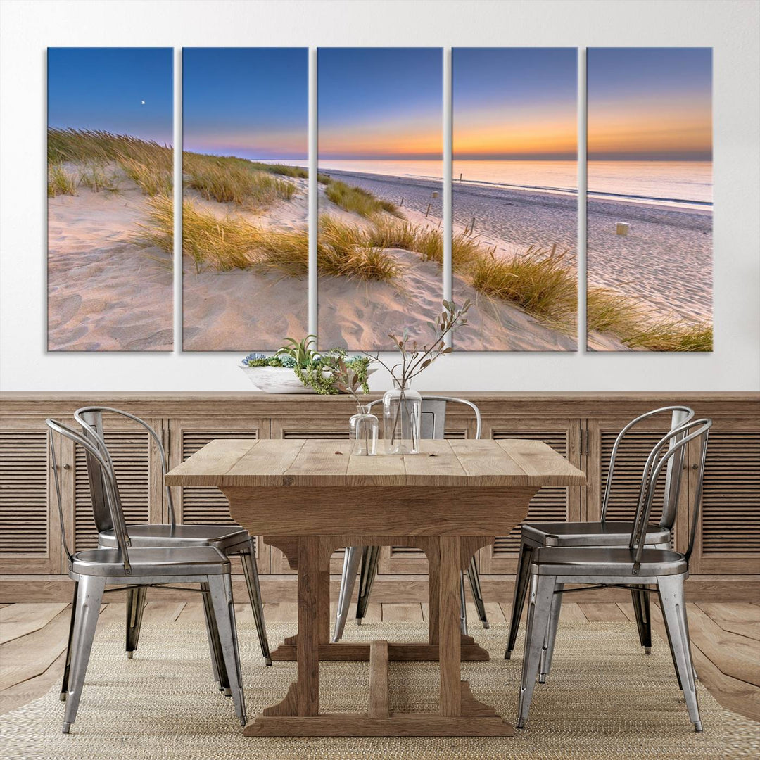 Sunrise On The Beach Wall Art Canvas Print