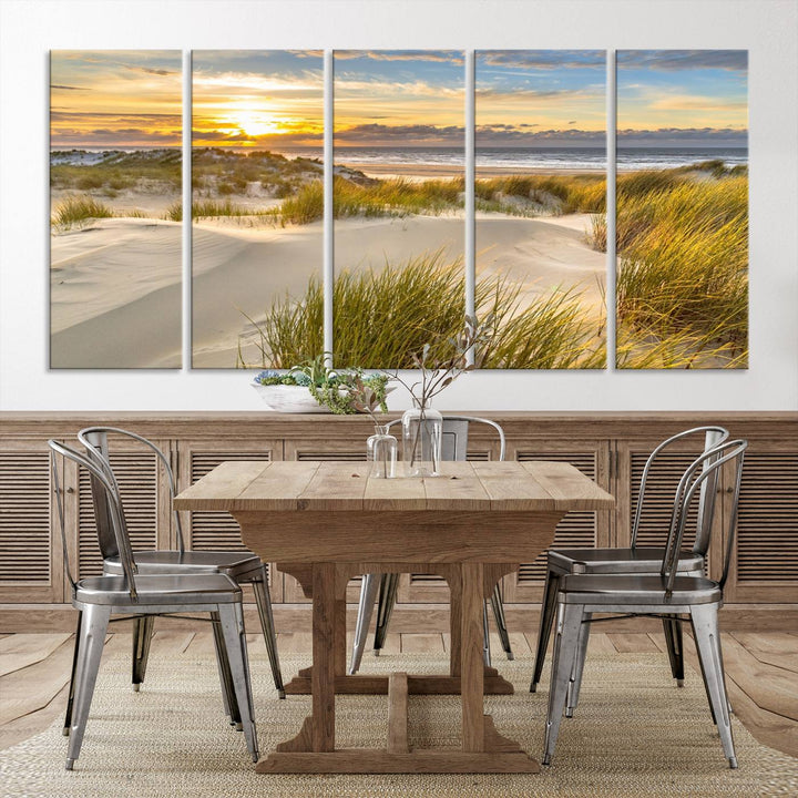 Sunrise on The Beach Wall Art Canvas Print