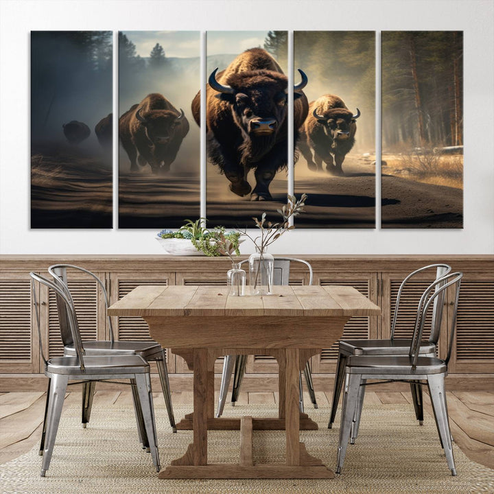 Buffalo Wall Art Canvas Print, Bison Wall Art Canvas Print