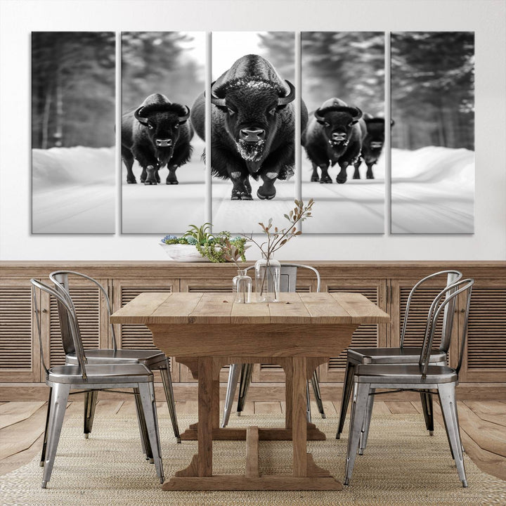 Buffalo Wall Art Canvas Print, Bison Wall Art Canvas Print