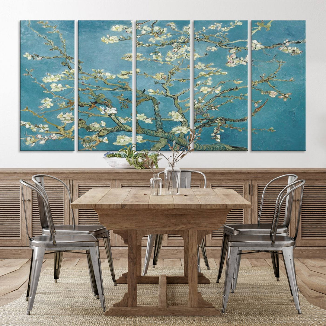 Art mural abstrait en fleurs d'amandier de Vincent Van Gogh Impression sur toile