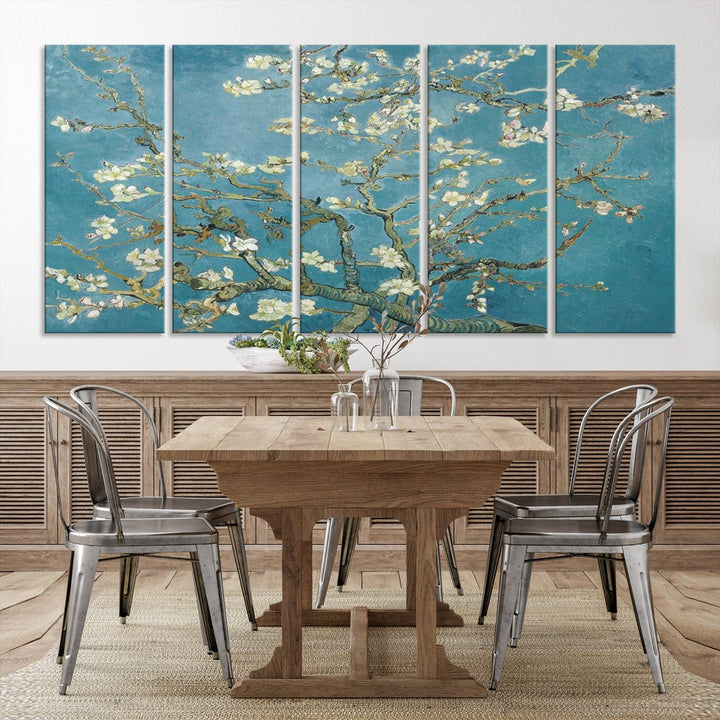 Vincent Van Gogh's Almond Blossom Abstract Wall Art Canvas Print