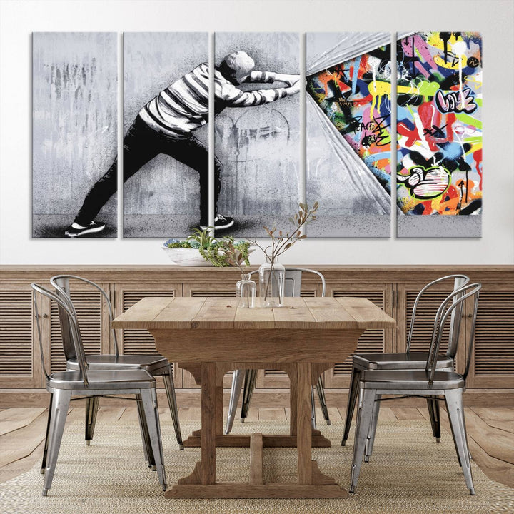 Graffiti canvas wall art Street art print Urban art Graffiti poster canvas art Street art wall decor Abstract art