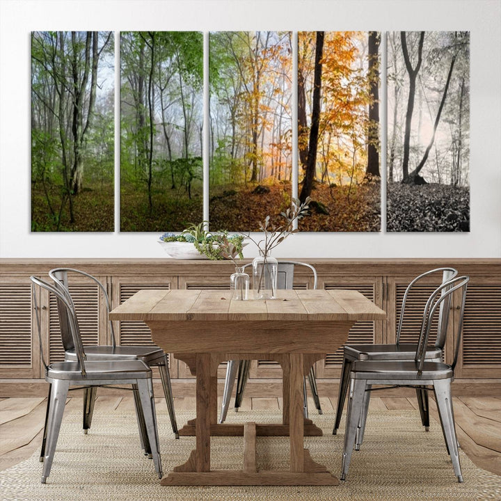 Wall Art Canvas Four Season Forest Wall Art