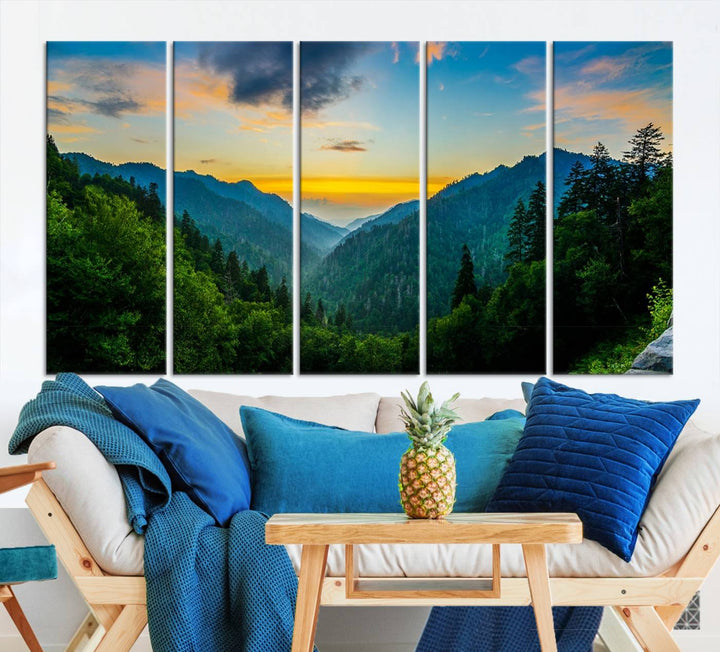 Paysage glamour sur toile - Art mural - Forêt - Impression sur toile