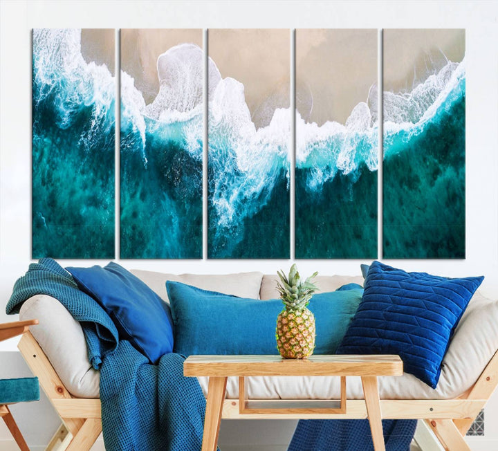 Mind-Blowing Aerial Beach Canvas Wall Art Print