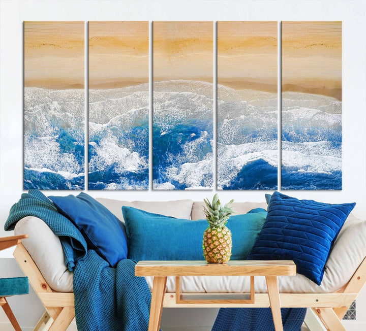 Aerial Beach Canvas Wall Art Print Beach Canvas Print