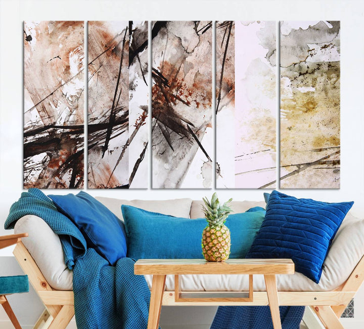 Vintage Grunge Abstract Canvas Wall Art