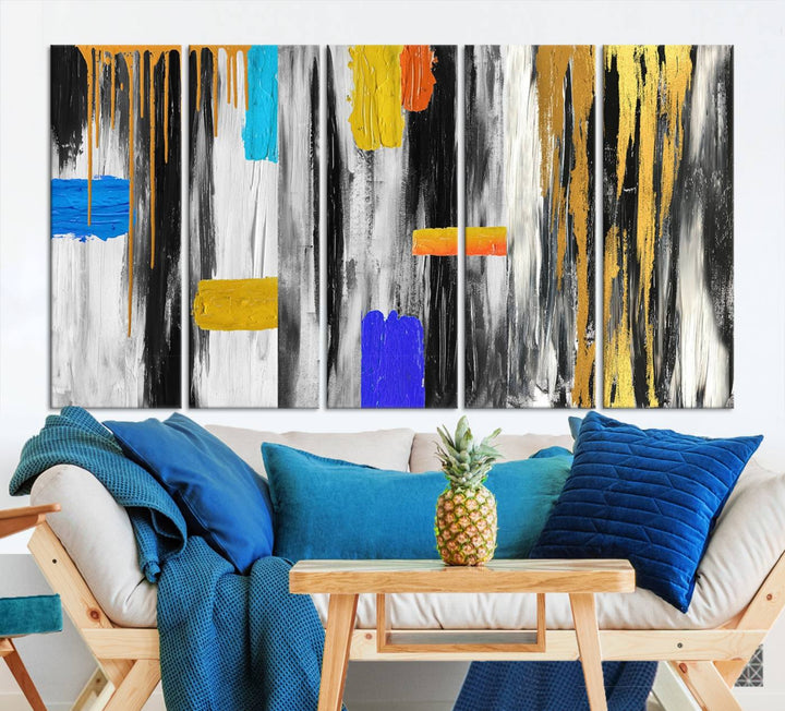 Colorful Abstract Painting Canvas Wall Art