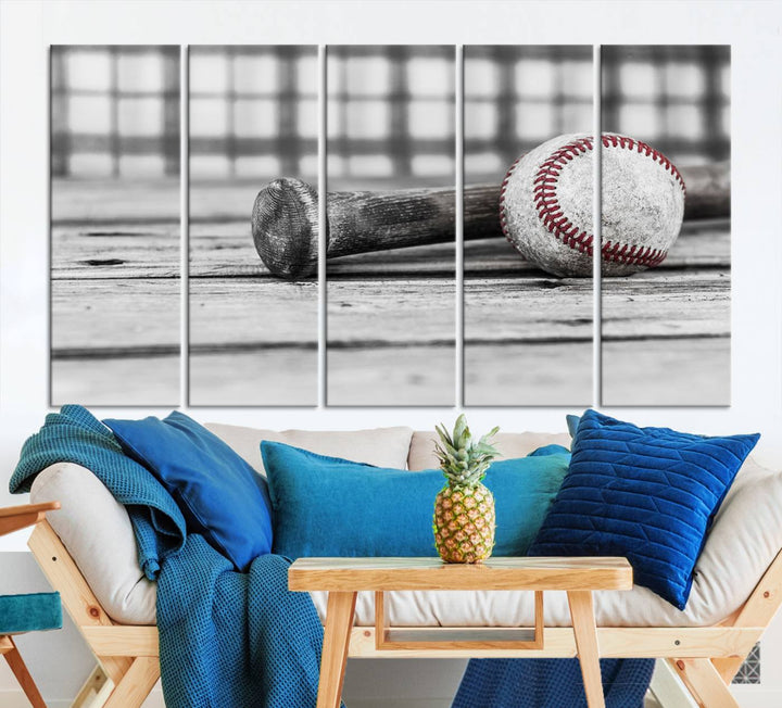 Vintage Baseball Canvas Wall Art Print Print