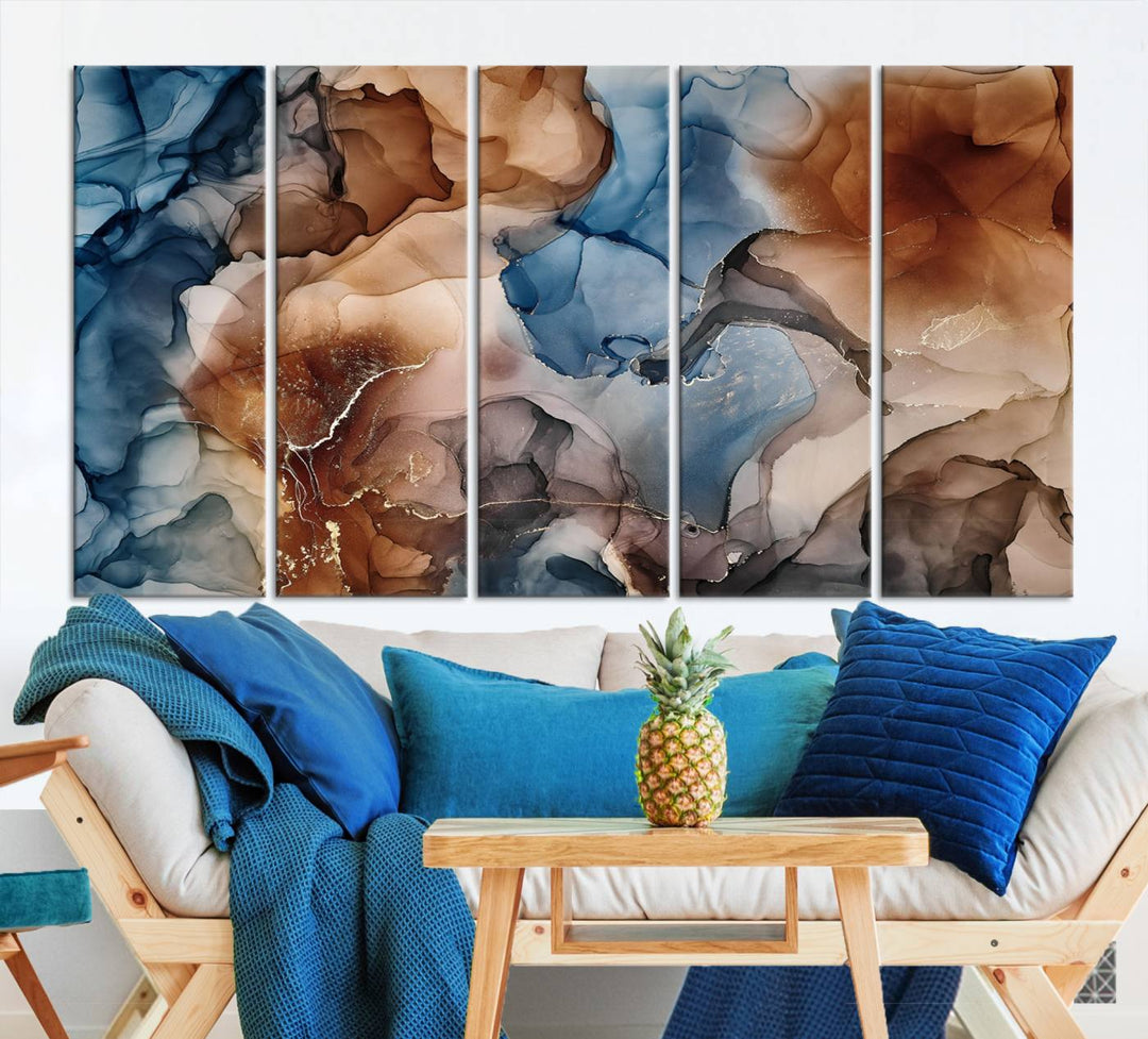 Impression d’art mural sur toile de nuages ​​abstraits colorés