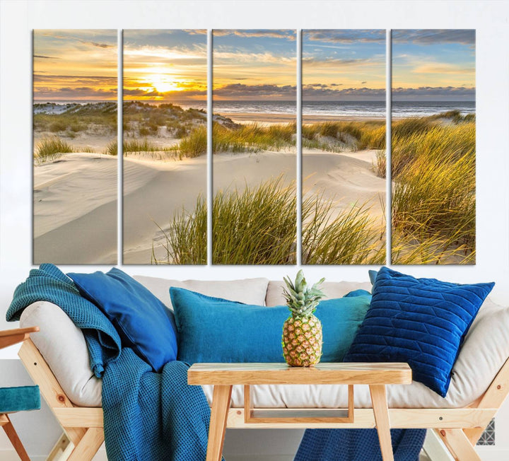 Sunrise on The Beach Wall Art Canvas Print