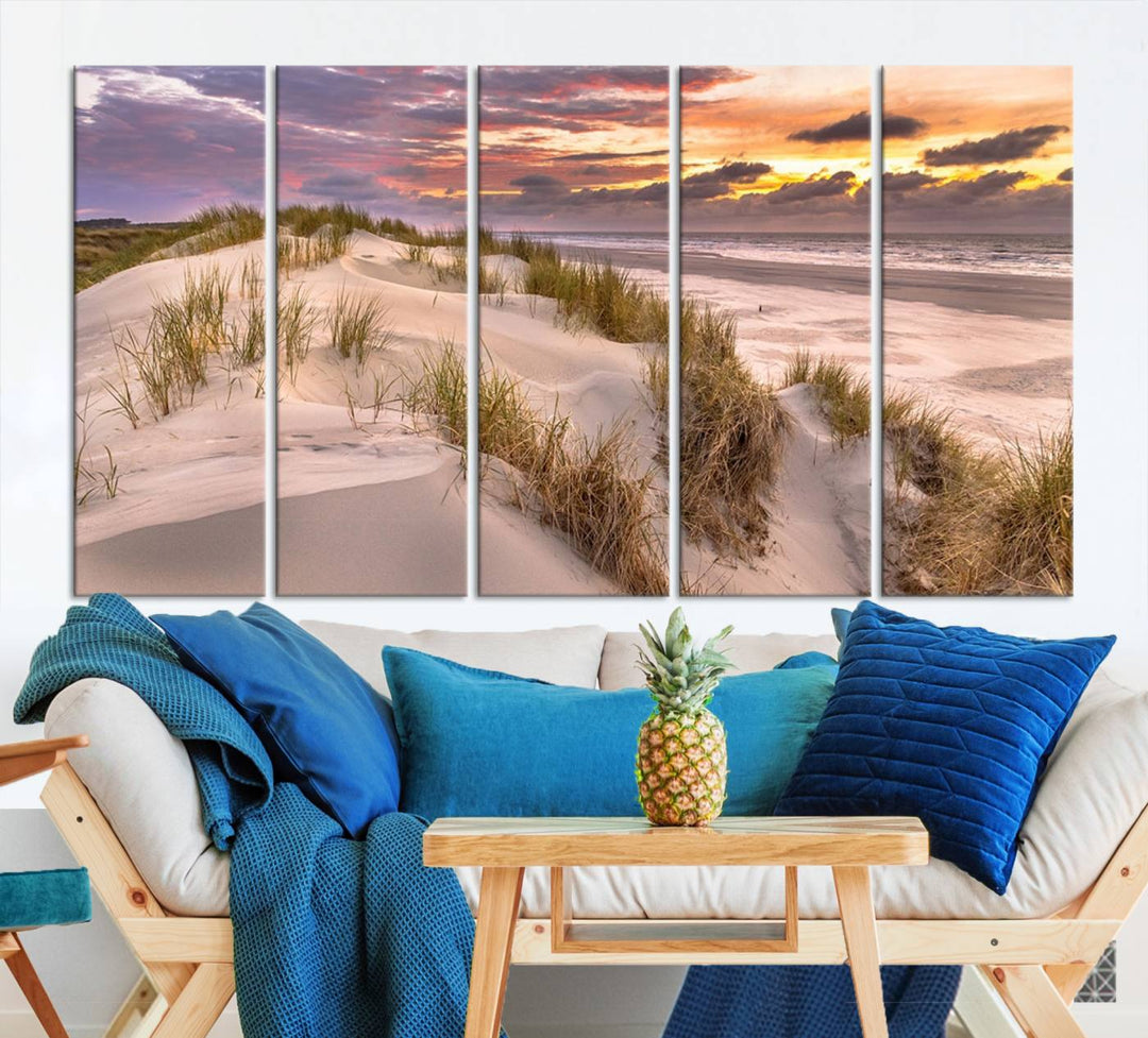 Sunrise On The Beach Wall Art Canvas Print