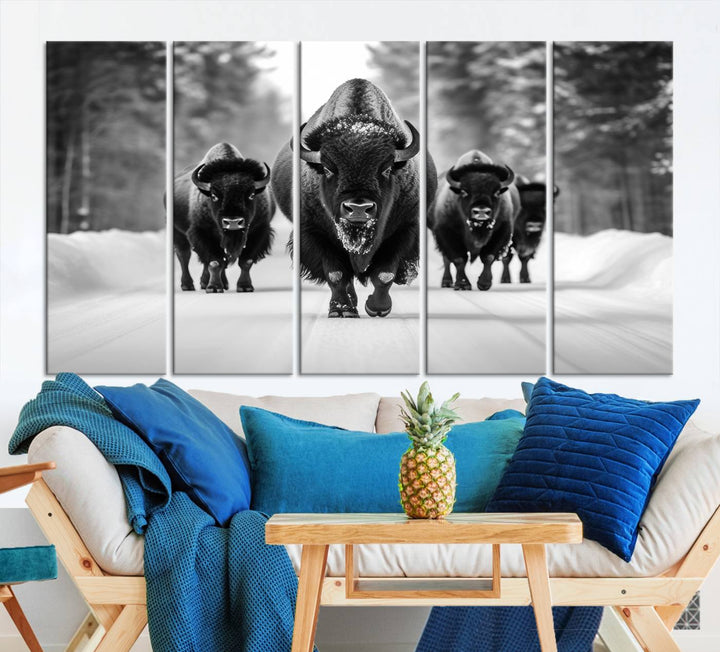 Buffalo Wall Art Canvas Print, Bison Wall Art Canvas Print