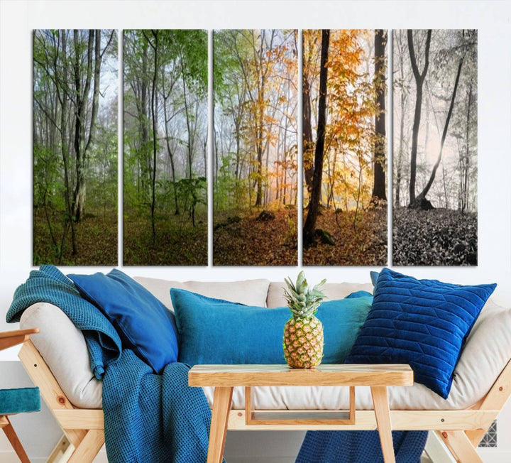 Wall Art Canvas Four Season Forest Wall Art