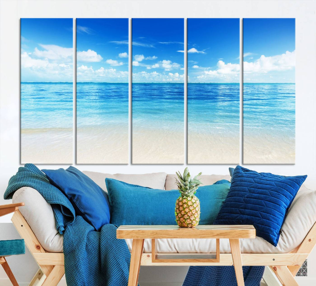 Ocean and Beach Artwork Canvas Print Wall Art