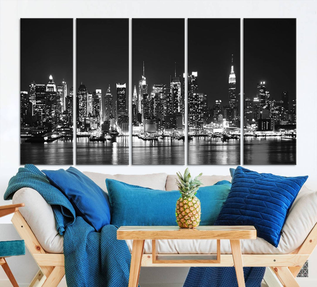 Wall Art NEW YORK Impressions sur toile Gratte-ciel de New York en noir et blanc