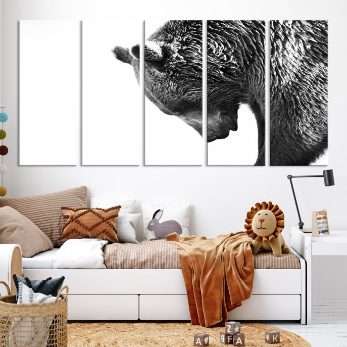 Wall Art Wild Bears Canvas Print