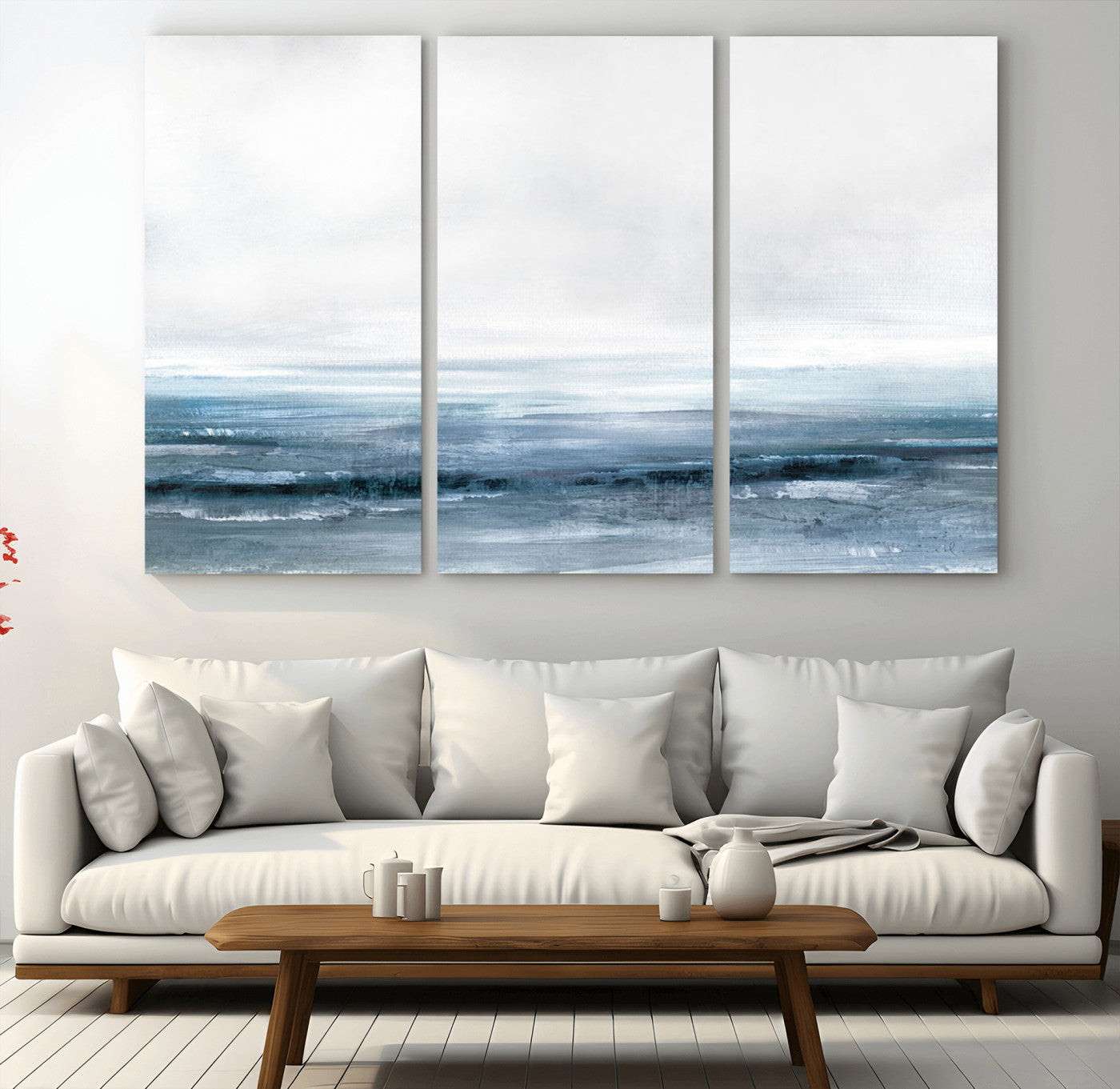 MGV-CV-48X32-3P - Blue Ocean Abstract Artwork Wall Art Canvas Print