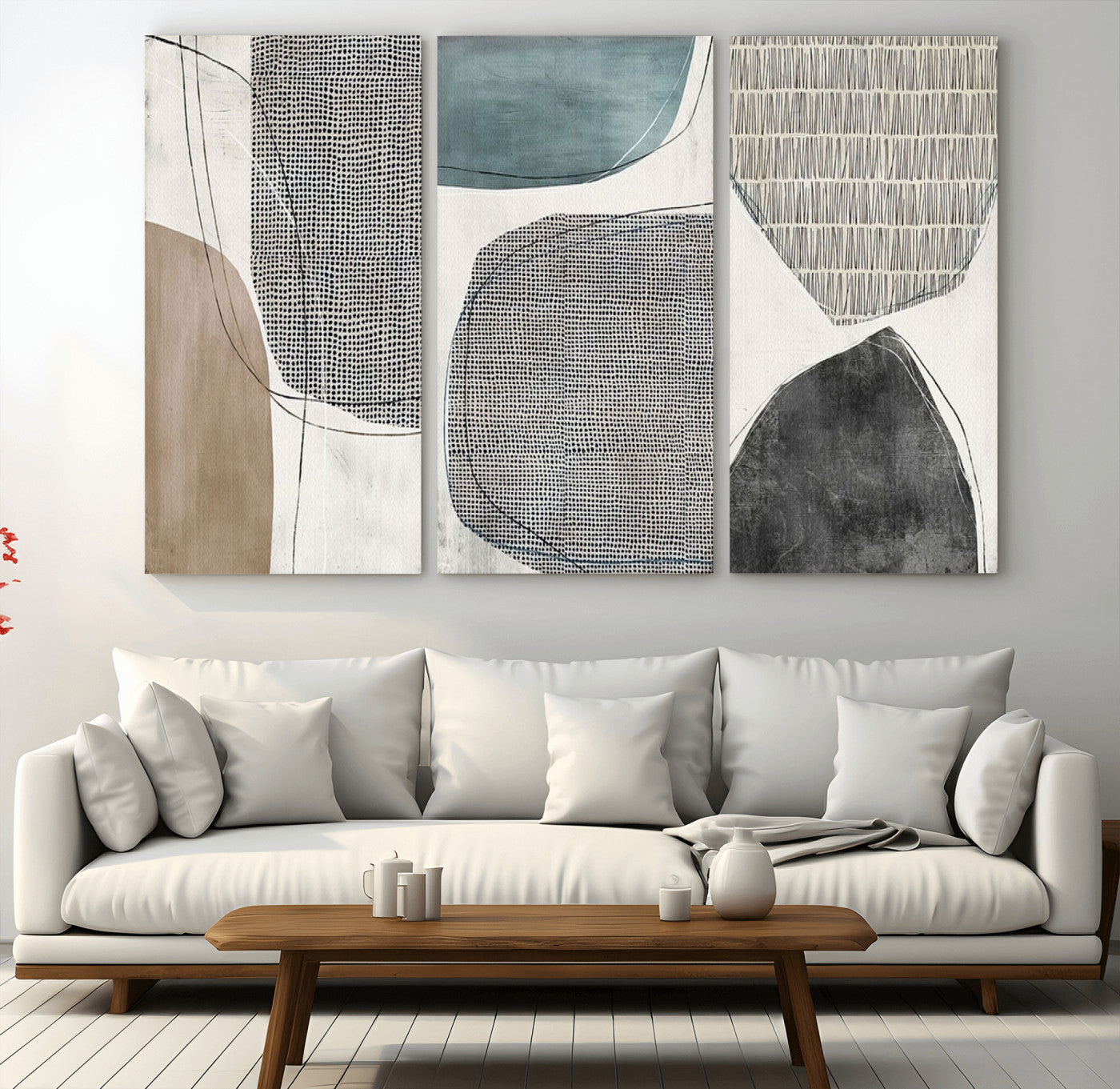 65308-MGV-CV-48X32-3P-Canvas Print Wall Art Abstract Art Boho, Framed Boho Decor Canvas Print