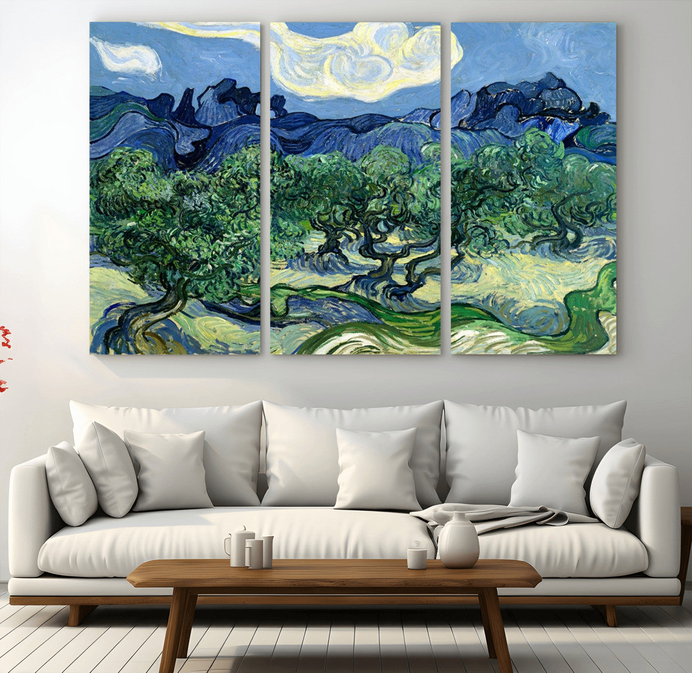80252-MGV-CV-36X24-Olive Trees Van Gogh Wall Art Canvas Print