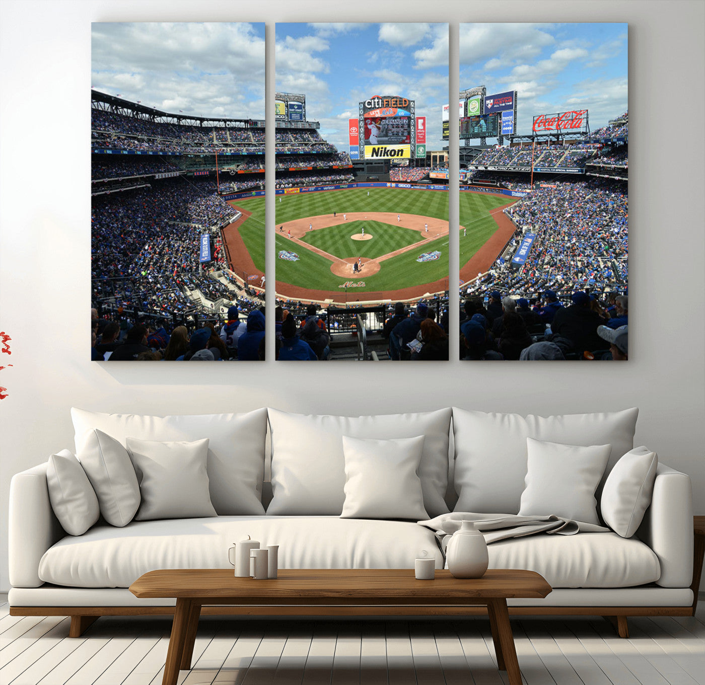 -New York Mets Baseball Team Print - Citi Field Stadium Wall Art Canvas Print