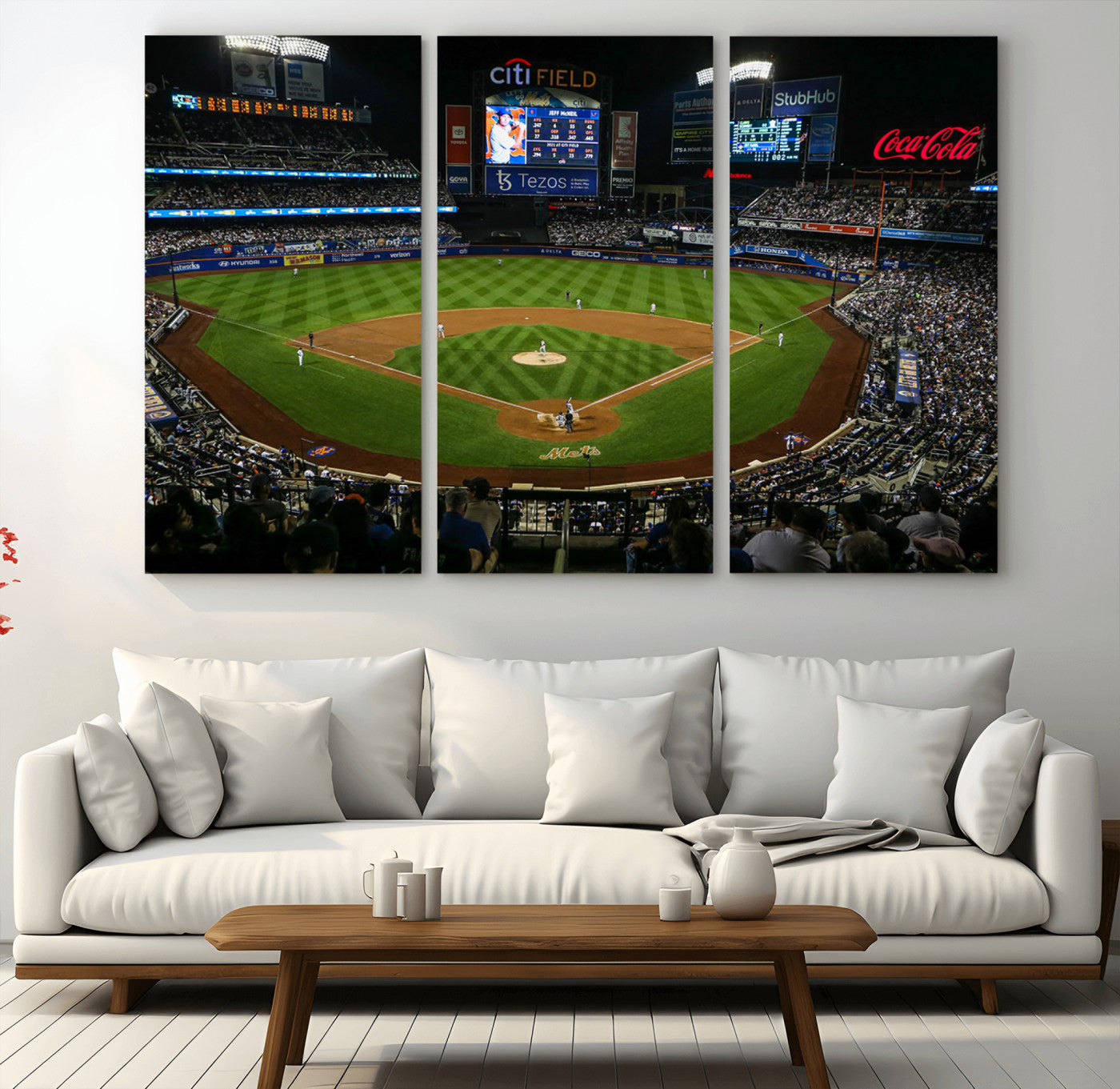 MGV-CV-48X32-3P - Oakland Athletics Baseball Team Print - RingCentral Coliseum Stadium Wall Art Canvas Print