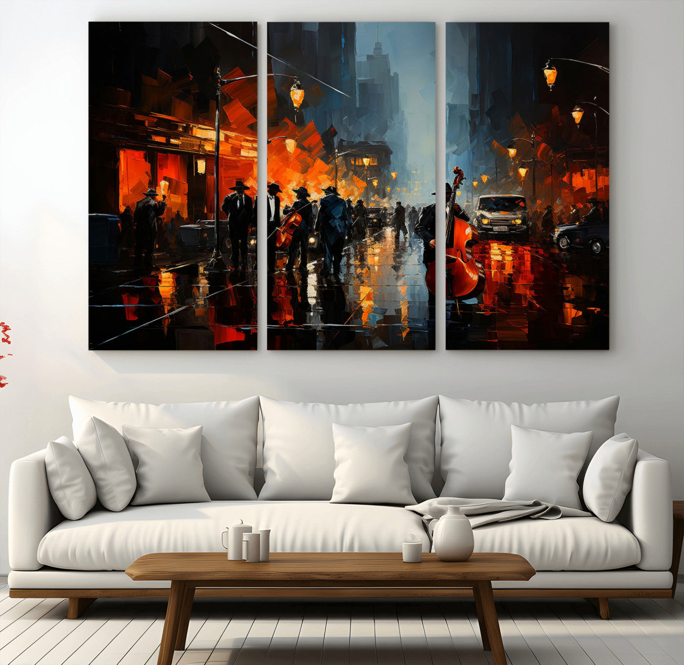 46538-MGV-CV-36X24-Winston Porter Jazz Wall Art - African American Music Canvas - Abstract Colorful Music Art - Framed