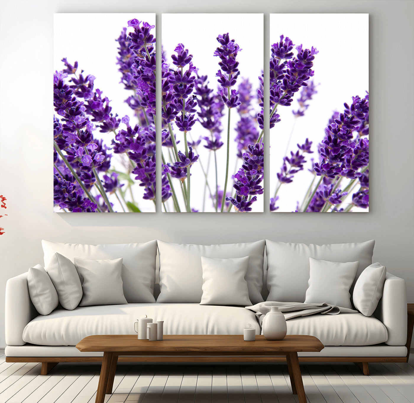 -Lavender Flower Wall Art Canvas Print