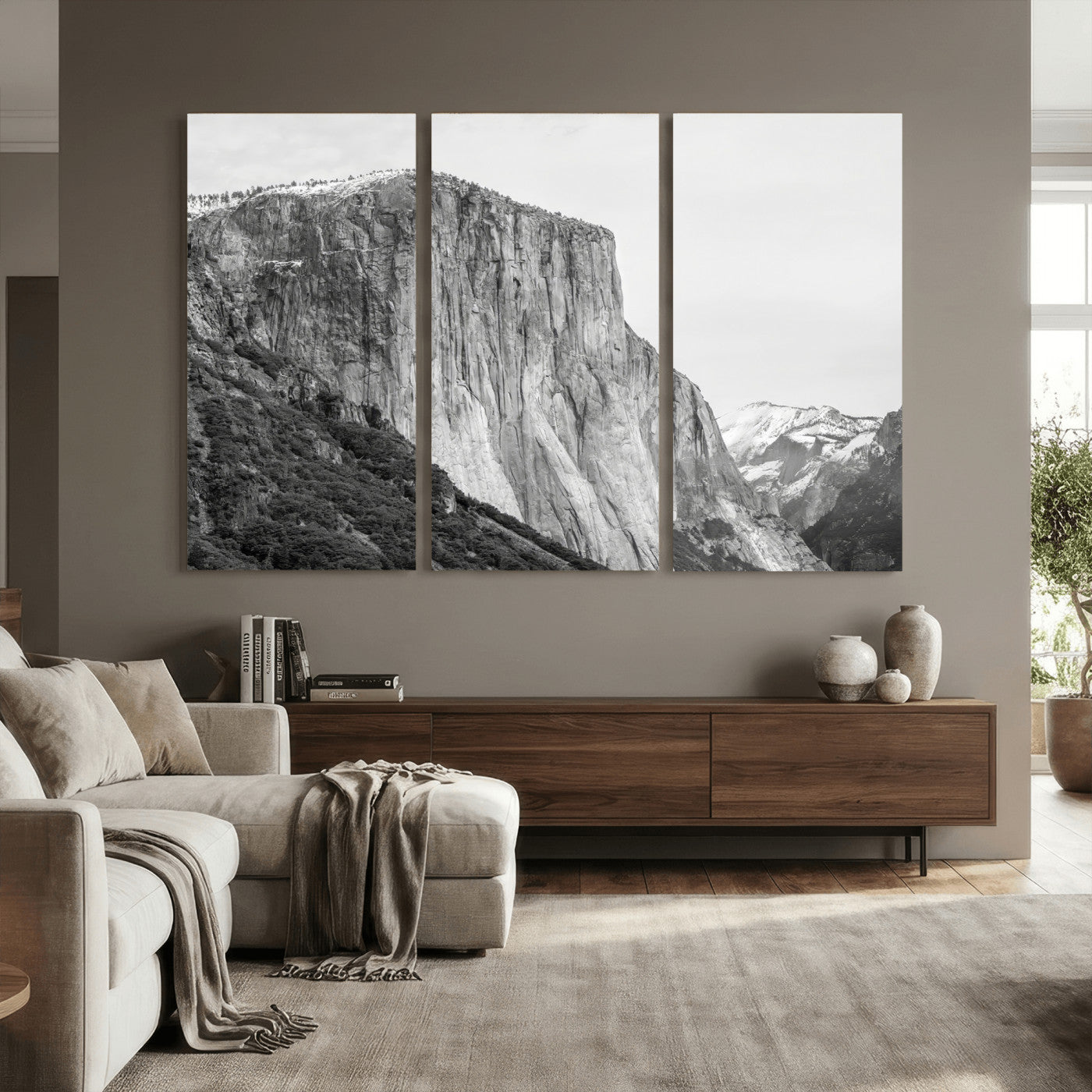39393420-MGV-CV-36X24 - El Capitan Yosemite Mountain Wall Art – Yosemite Cliff Canvas Print, Rugged Terrain and Timeless Wilderness Decor for Office, Living Room or Cabin