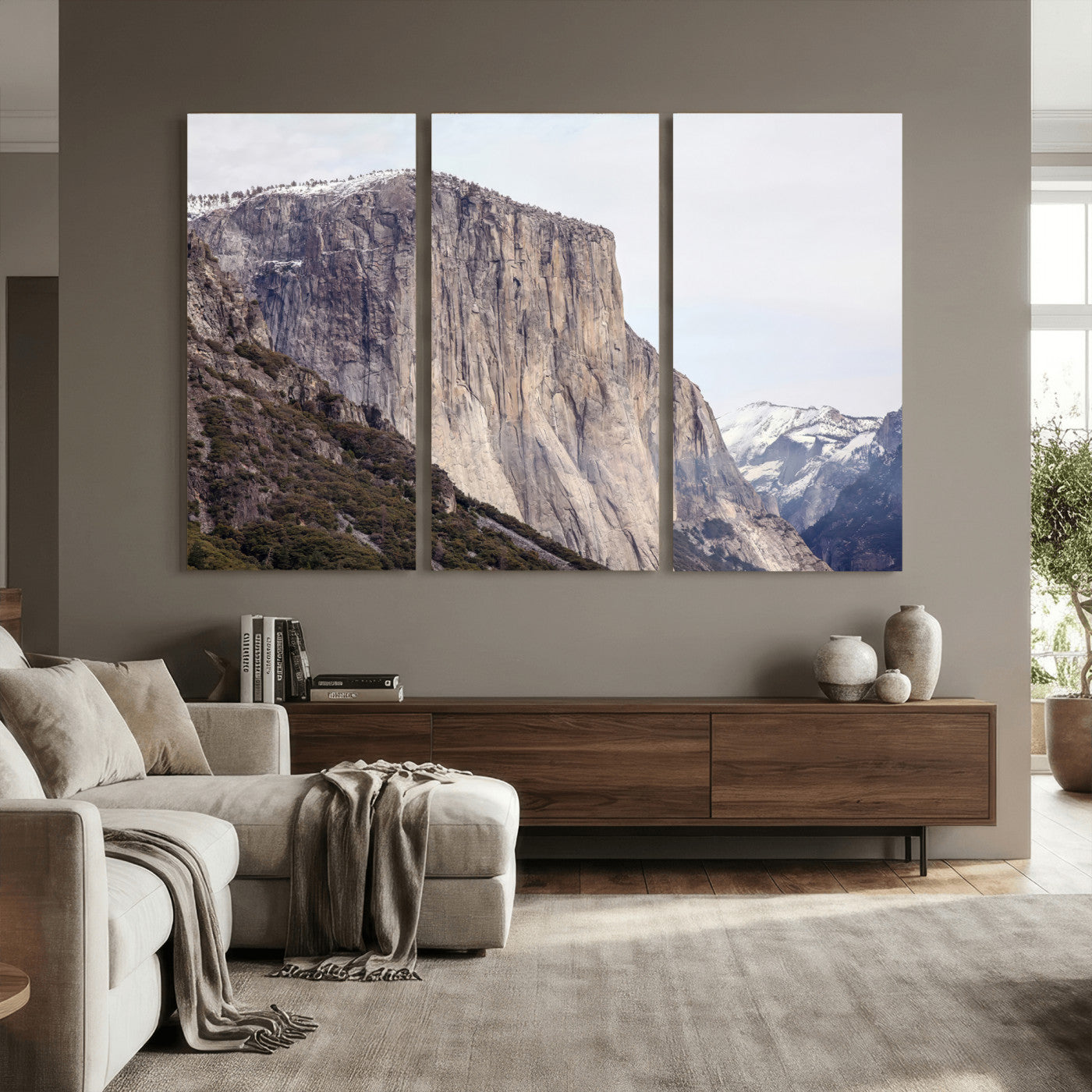 74506434-MGV-CV-36X24 - El Capitan Yosemite Mountain Wall Art – Yosemite Cliff Canvas Print, Rugged Terrain and Timeless Wilderness Decor for Office, Living Room or Cabin