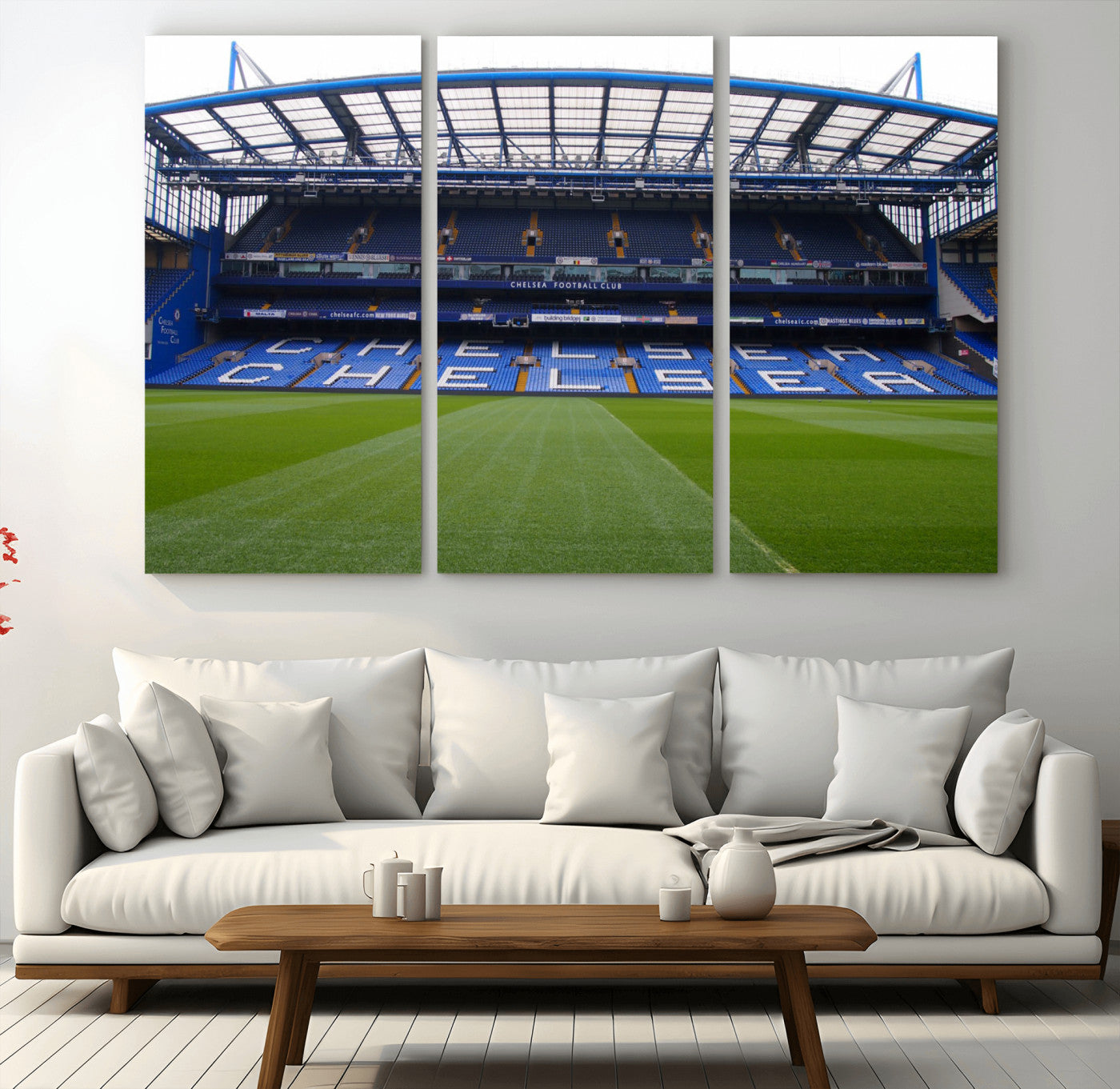 38616413CHELSA-MGV-CV-36X24-Stamford Bridge Chelsea Football Stadium Canvas Wall Art Print – Immersive Stadium Experience for